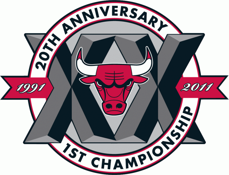 Chicago Bulls 2011 Anniversary Logo iron on paper